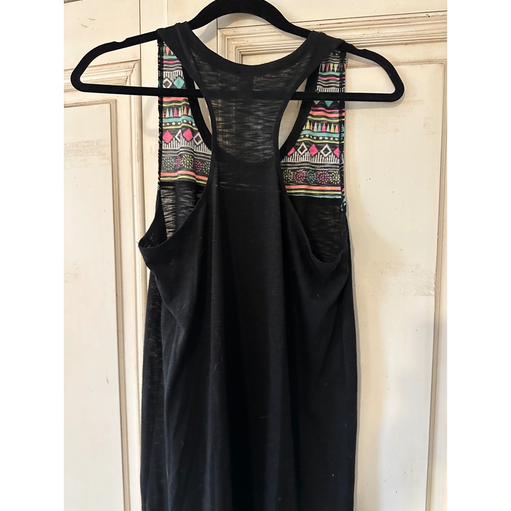 Justice Girls Black Wanna Have Sun Swim Cover Up Tank Top Size 18 - Picture 4 of 4